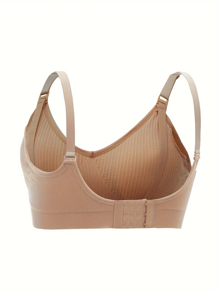 3PCS No Steel Ring with Sports Pad Bra Breastfeeding Non-sagging Vest-style Pregnant Women's Clothing Underwear Front Buckle 6