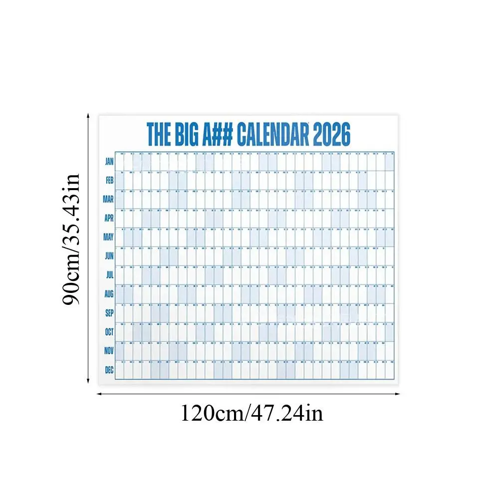 내구성이 뛰어난 대형 2026년 캘린더 플래너 시트 스케줄 스티커 플래너 타겟 365일 플래너 시트 벽걸이 캘린더 사무용품