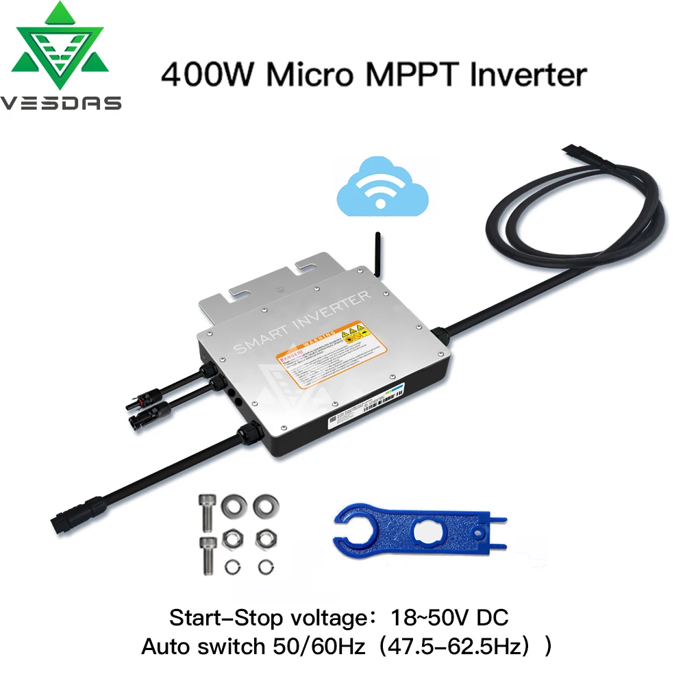 

400W 700W 1400W Grid Tie Solar Inverter IP65, 18~50VDC to AC 120V/240V Auto Pure Sine Wave Inverter ,With Communication Function