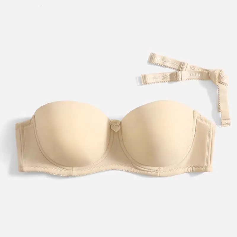 Beauwear Half Cup Push Up Bras for Women Plus Size C cup bralette underwire 85C 90C Beige Bra