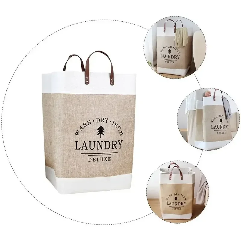 Large Capacity Laundry Basket Dirty Clothes Basket Fabric Laundry Folding Storage Household Storage Box 1Pc laundry basket portable hamper