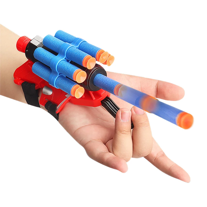 Marvel Shooting Toys Anime Figure Captain America Hulk Spider-Man Iron Man Kids Guanto Cosplay Soft Bullet Launcher Disney Gifts