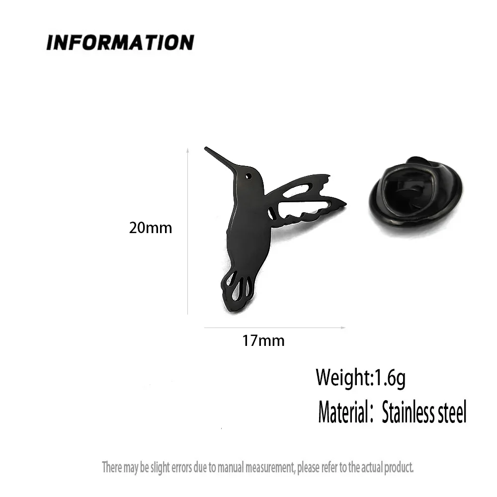 2 PCS Hummingbird Brooch Pins - Dainty Animal Bird Jewelry For Clothing Accessories