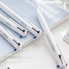 Planwith 3 in 1 Mulrti-Function Gel Pen 0.5mm Black/Blue/Red Ink Refills Press Type Ballpoint canetas School Office Stationery 5