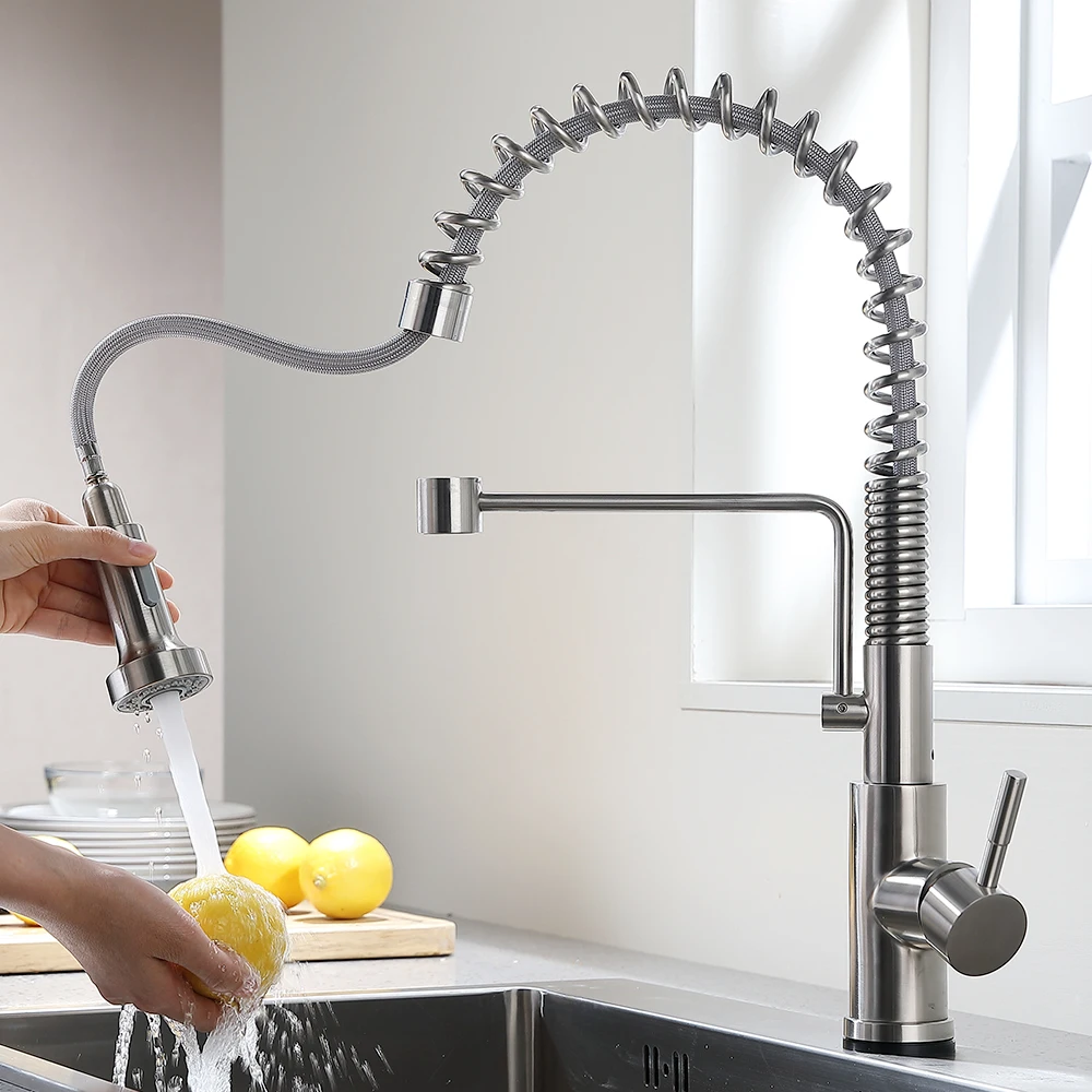 Smart Touch Kitchen Faucets Crane For Sensor Kitchen Water Tap Sink Mixer Rotate Touch Faucet Sensor Water Mixer KH-1005 5