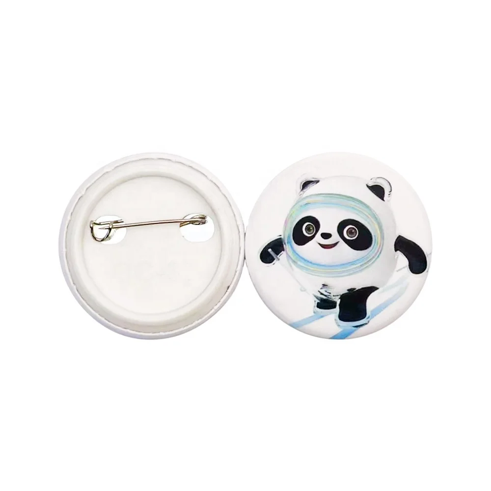 Customizable 37mm Circular Plastic Metal bottom Badge Trademark Photos Can Customization 37mm Plastic Badge 37mm Metal Pin Badge