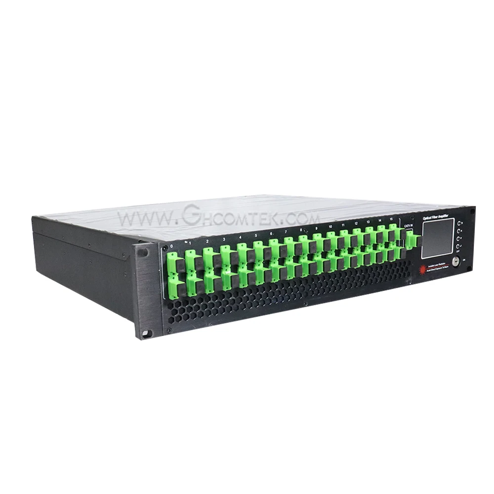 32 port 23dBm Power Out FTTH CATV 1550nm EDFA Fiber Optical Amplifier ftth catv 16 port 19dbm wdm 1550nm fiber optical amplifier high power sc port