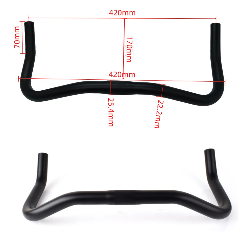 Guidon de vélo en alliage d'aluminium, équipement fixe, Riser Guidon de vélo en alliage d'aluminium, équipement fixe, Riser