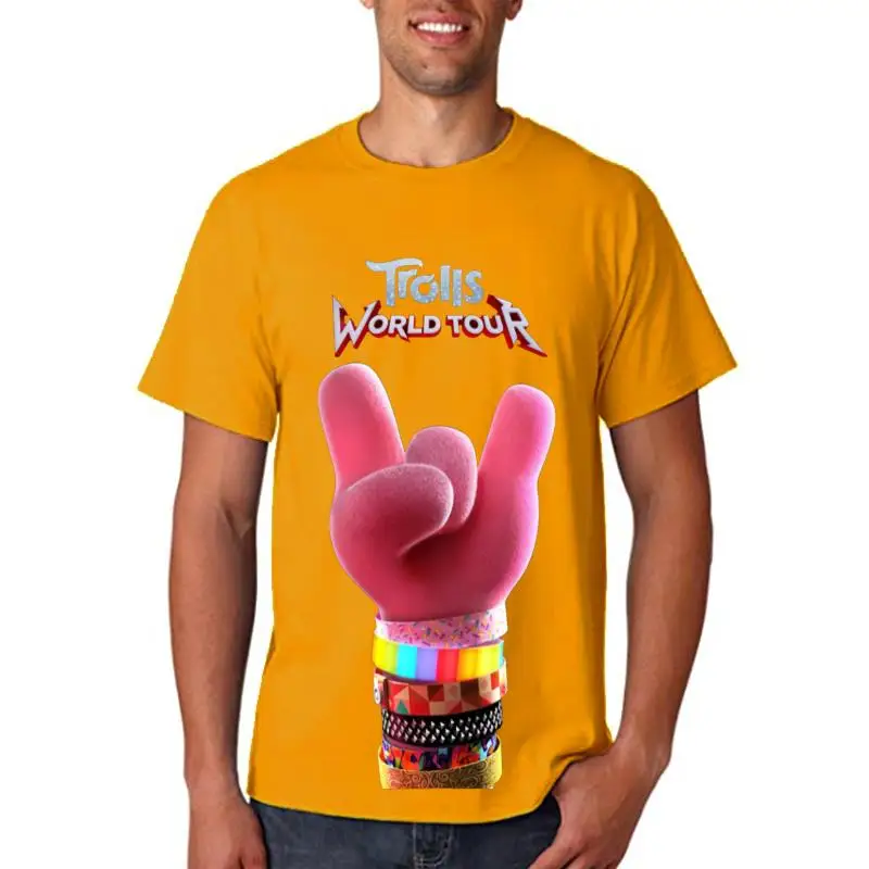 Trolls World Tour 2022 Movie Poppy T-Shirt Black-Navy For Men-Women Harajuku Tee Shirt