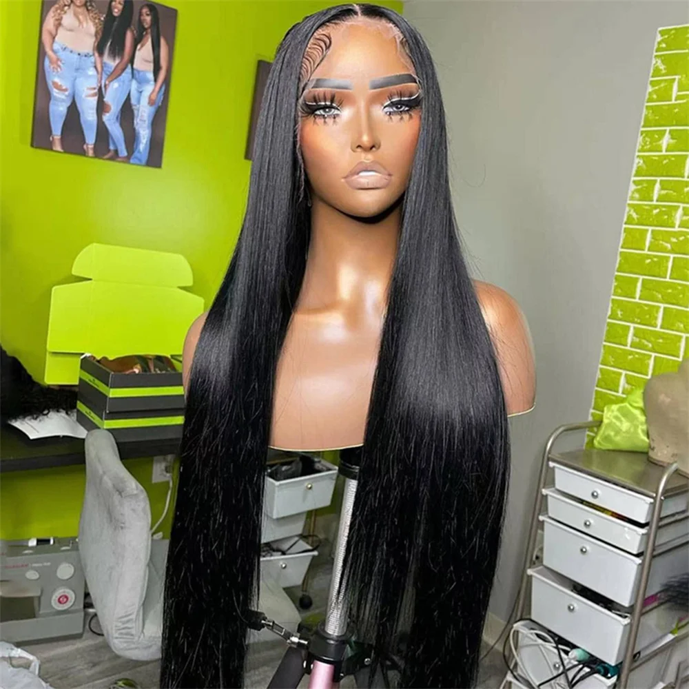 

30 34 Inch Straight 13x6 Transparent Lace Front Human Hair Wigs Brazilian Remy 180 Density 13x4 Lace Frontal Wig For Black Women