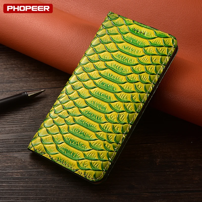 Capa de Couro Genuíno Snake Texture Capa para Samsung Galaxy A10 A20 A30 A40 A50 A60 A70 A80 A90 A10s A20s A30s A40s A50s A70s - Image 5