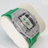 Luxury Diamond Watch For Women Elegant Tonneau Original Design Watches Fashion Ice Out Sport Rubber Strap Waterproof Mille Clock 3