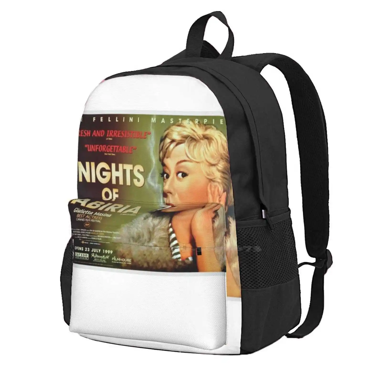 

Federico Fellini Nights Of Cabiria School Bag Big Capacity Backpack Laptop 15 Inch Federico Fellini 8 La Vita La Strada Nights