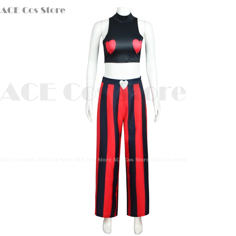 Hazbin Velvette Hotel Cosplay Outfit Costume Wig Earring 3V Vees VVV Halloween Party Demon Carnaval Anime Cosplay Women Clothes 34