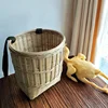 Handmade Bamboo Woven Back Basket Shopping Tea Picking Pack Basket Photography Props Household Sundries Storage Basket 3
