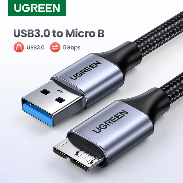 UGREEN USB C to USB 3.0 Micro B Cable, Fast Charging and Sync Data Transfer  Cord, Compatible with Samsung Galaxy S5 Note 3 Seagate WD Toshiba External