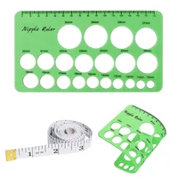 Nipple Ruler for Breast Pump Flange Sizing Tool Silicone Nipple for New Moms Breast Pump Flange Sizing Tool with 1.5M Soft Ruler 1