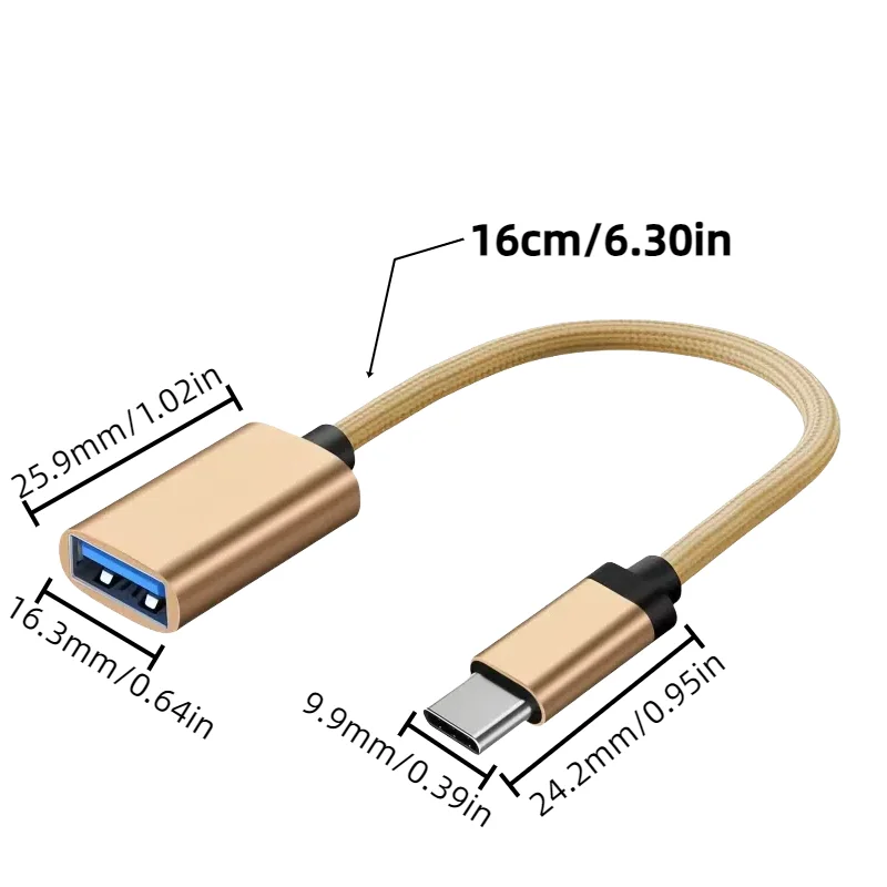 USB 타입 C 남성-USB 여성 케이블 어댑터 USB-C-USB OTG 어댑터 케이블 OTG 케이블