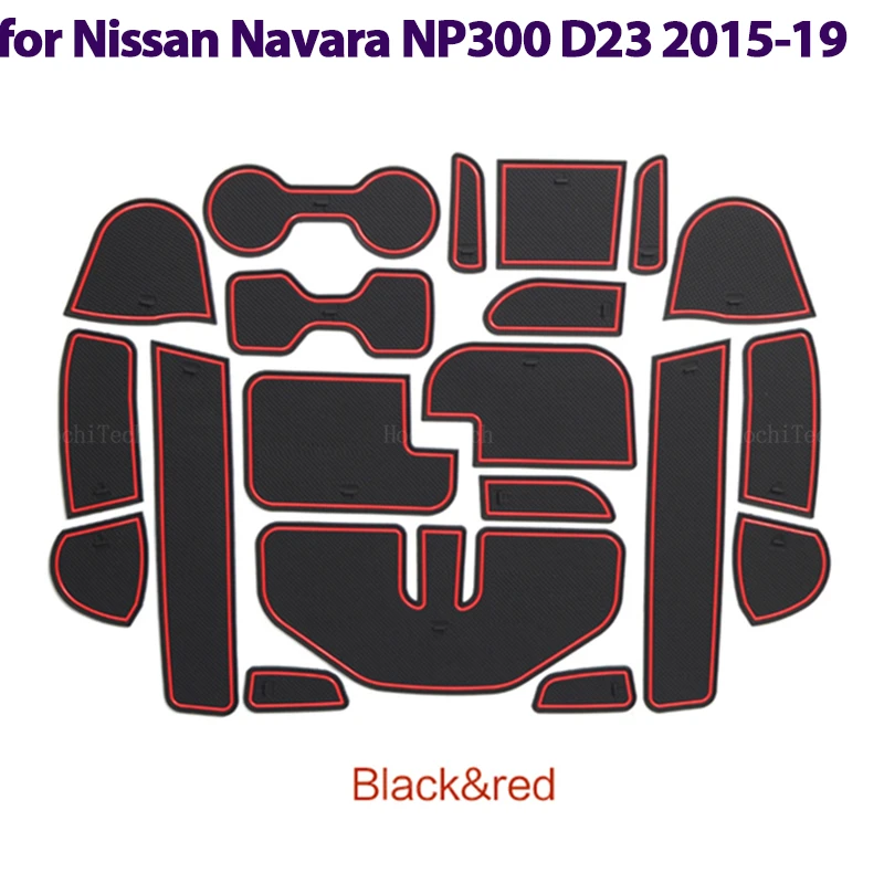 

Противоскользящие резиновые накладки на чашки, коврики с пазом для двери, прокладка с отверстием для Nissan Navara NP300 D23 2015 2016 2017 2018 2019