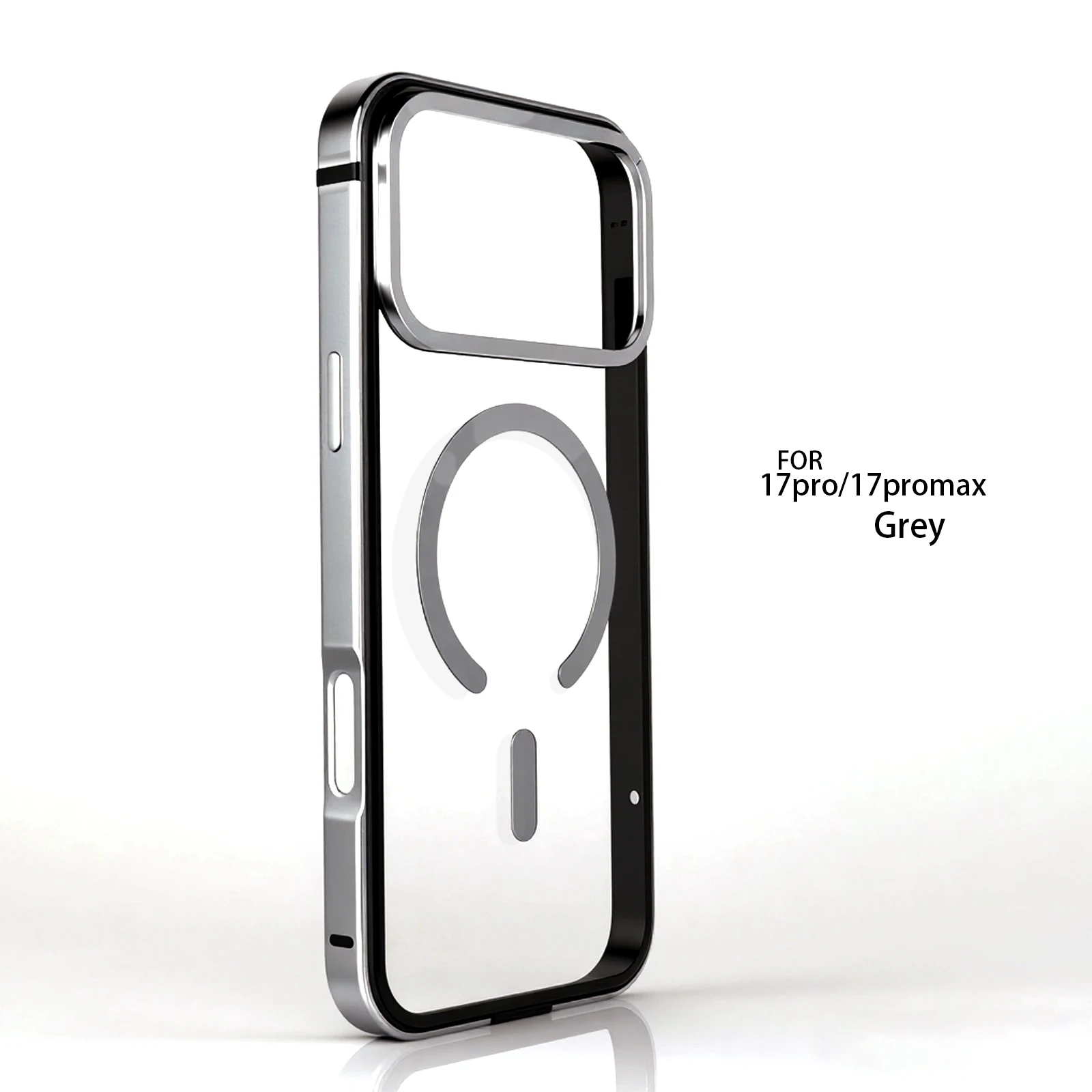 Premium Transparent Alloy Frame Phone Case with Metal Bumper and Camera Protection