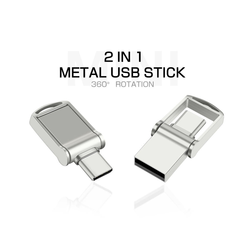 TYPE-C Mini USB Flash Drive 64GB OTG for Android Phones Pen Drive 32GB Free Key Chain Memory Stick Creative Gift Pendrive 16GB
