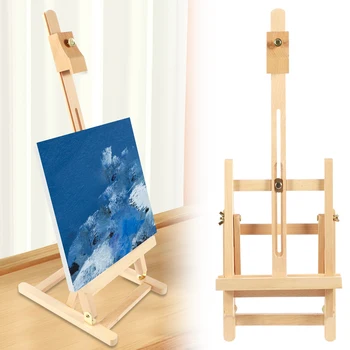 Cavalletto artistico da tavolo in legno Cavalletto da tavolo pieghevole Cavalletto da tavolo portatile piccolo per schizzi all'aperto in aula in studio
