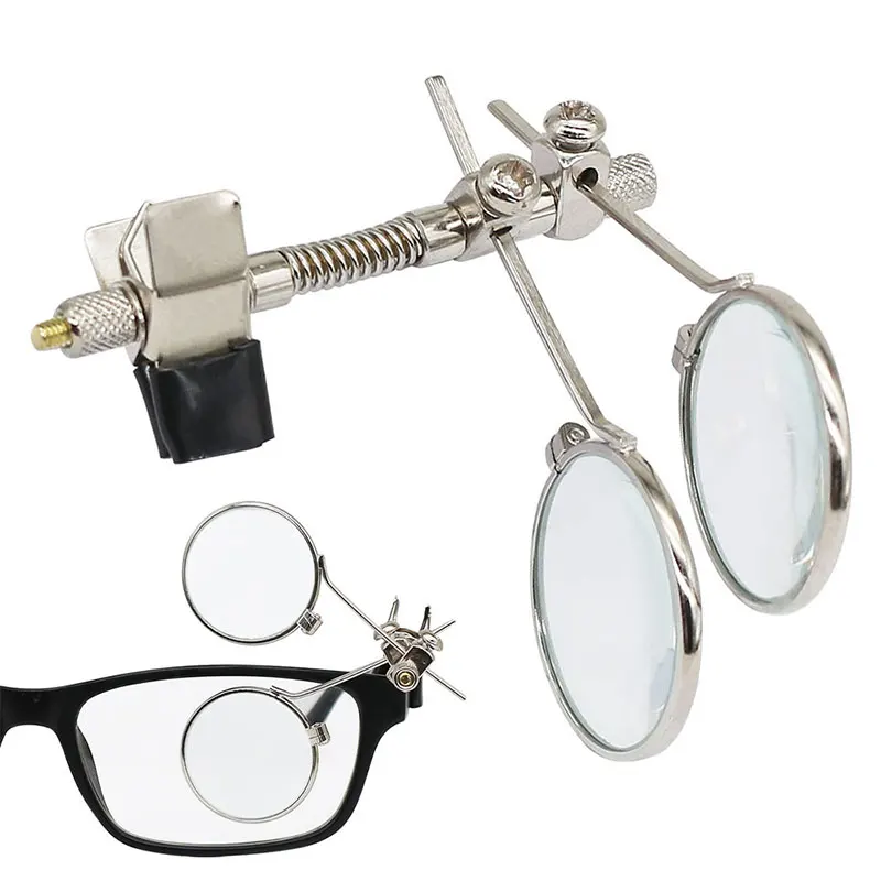 Loupe pour réparation de montres, Double lentilles 10X, loupe à Clip en acier inoxydable, diamètre rotatif 25mm, loupe monoculaire 1 Loupe pour réparation de montres, Double lentilles 10X, loupe à Clip en acier inoxydable, diamètre rotatif 25mm, loupe monoculaire 1