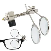Loupe pour réparation de montres, Double lentilles 10X, loupe à Clip en acier inoxydable, diamètre rotatif 25mm, loupe monoculaire 1