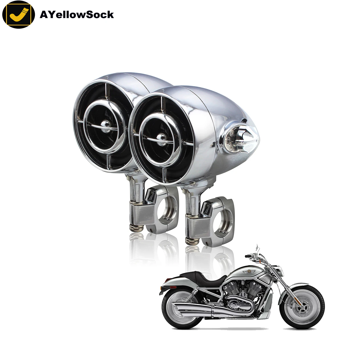 

Bluetooth Motorcycle Stereo Speakers 80W Bluetooth Speaker USB AUX MP3 Audio FM Radio System for Motorcycles/ATV/UTV/Boat