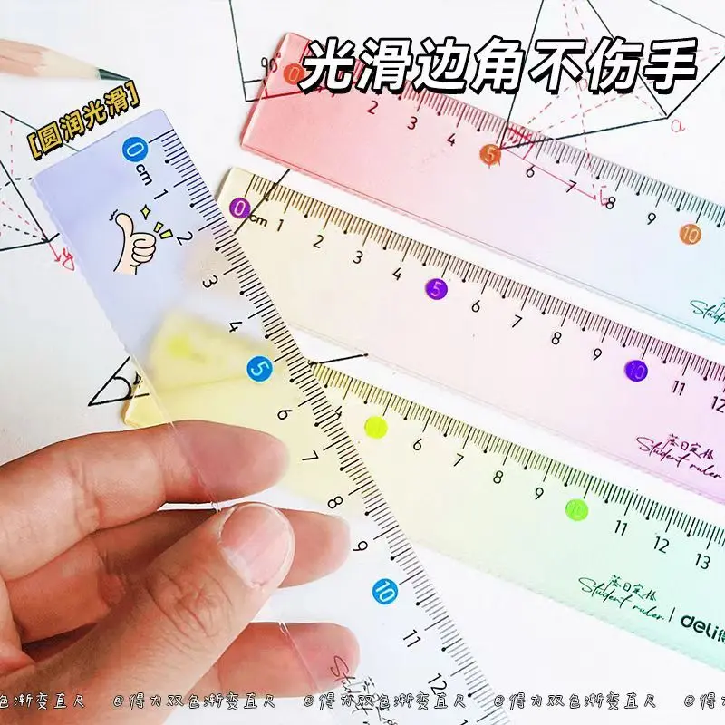 ✨4-in-1 Gradient Ruler Set-Protractor, Triangle & Straight Edge, Math Tools for Elementary Students (Pastel School Supplies)