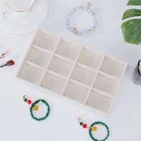 1PC, Flocking Jewelry Box Jewelry Tray, Color: Beige 4