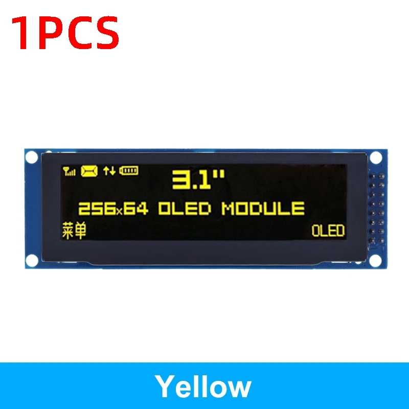 Enhanced Real OLED Display - 3.12 256x64 Dots Graphic Screen with SSD1322 Controller and SPI Support