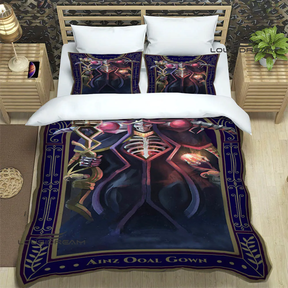 Overlord cartoon printed printed Bedding Sets exquisite bed supplies set duvet cover bed comforter set bedding birthday gift 4