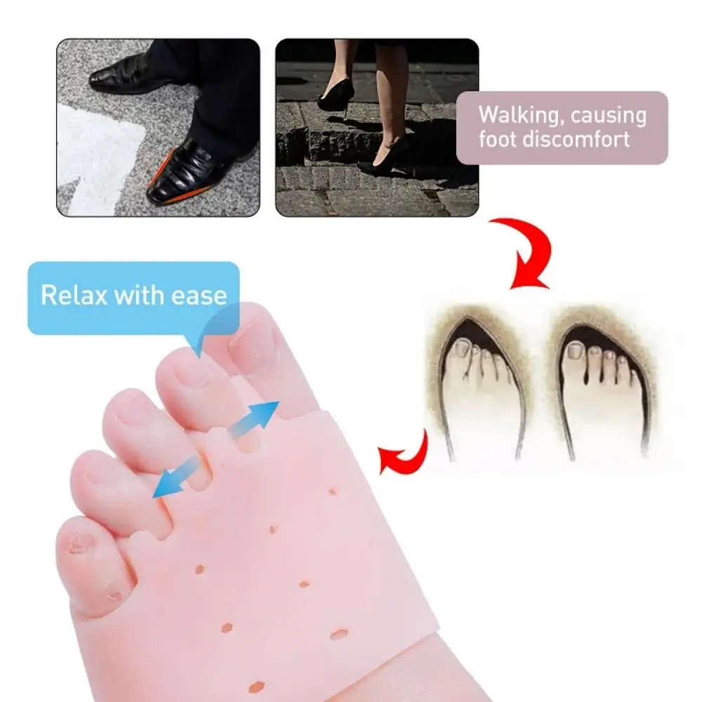 Forefoot Pads Toe Separator Cushion Pad Silicone Pain Relief Shoes Insoles Toe Hallux Valgus Corrector Gel Pads Foot Care Best Sellers In Beauty & Health