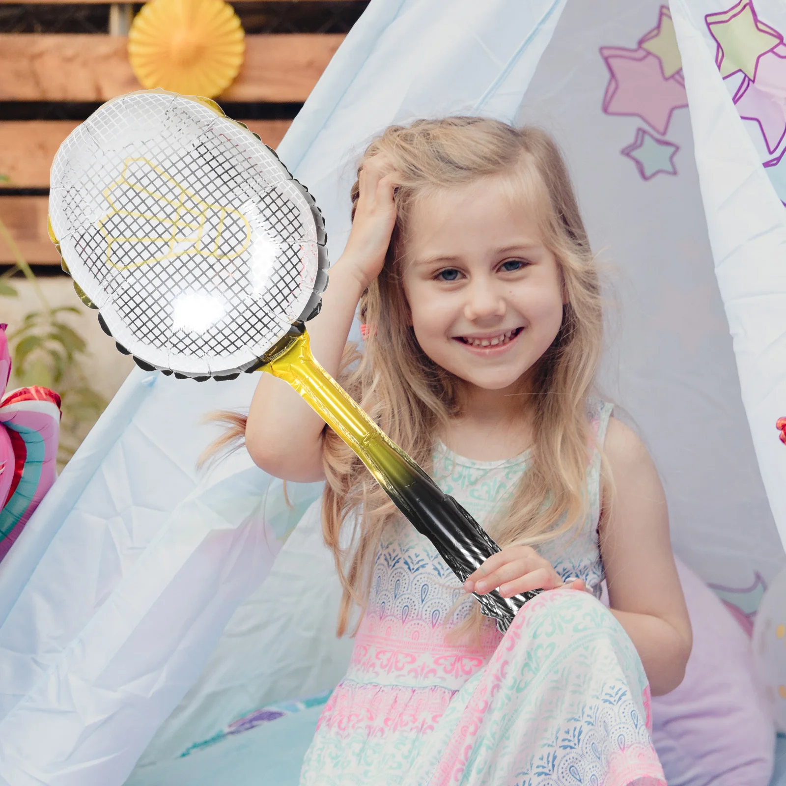 Set of 8 Durable Inflatable Badminton-Themed Party Balloons