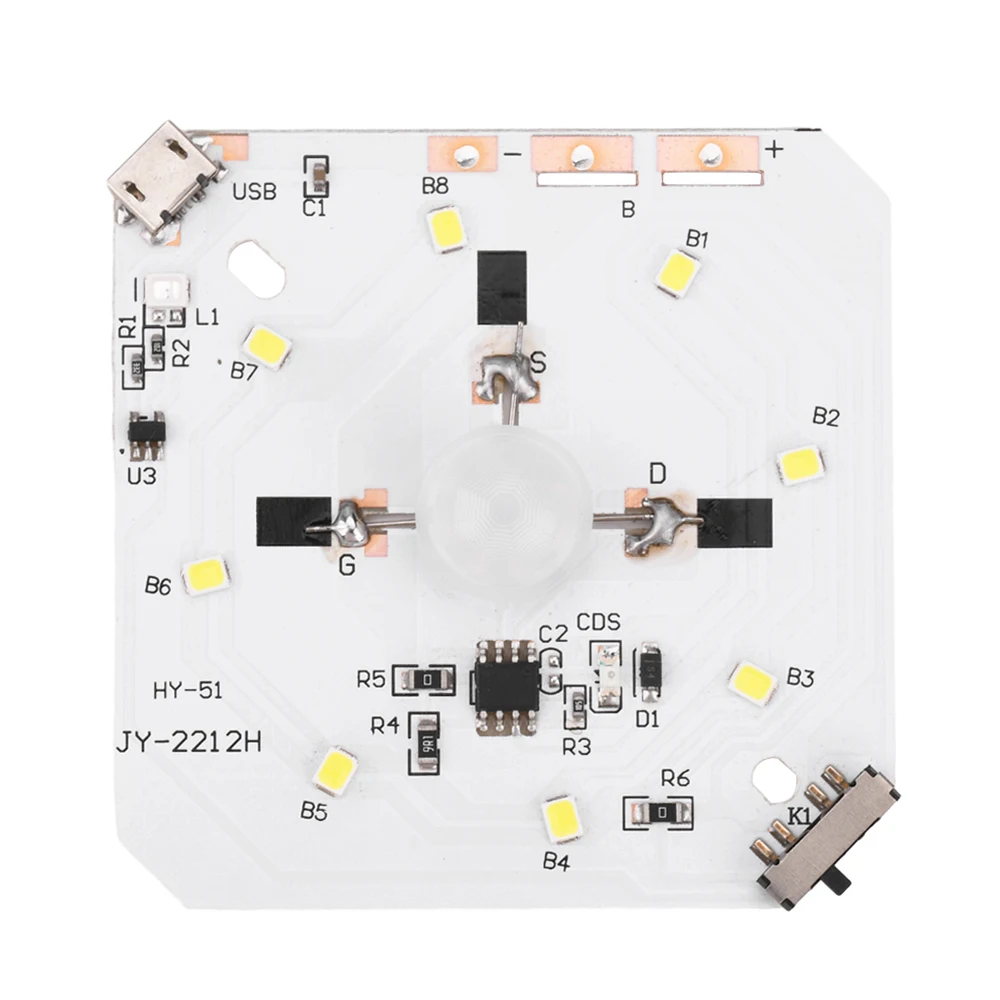 

PIR Motion Sensor LED Human Body Infrared Induction Circuit Board Human Presence Detection Charging Night Lamp Control Module