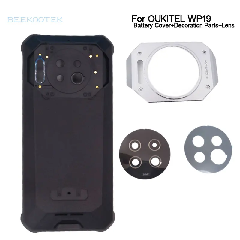 

Новинка, оригинальная крышка батарейного отсека OUKITEL WP19, задняя камера, объектив, задняя камера, металлические декоративные детали для сотового телефона OUKITEL WP19