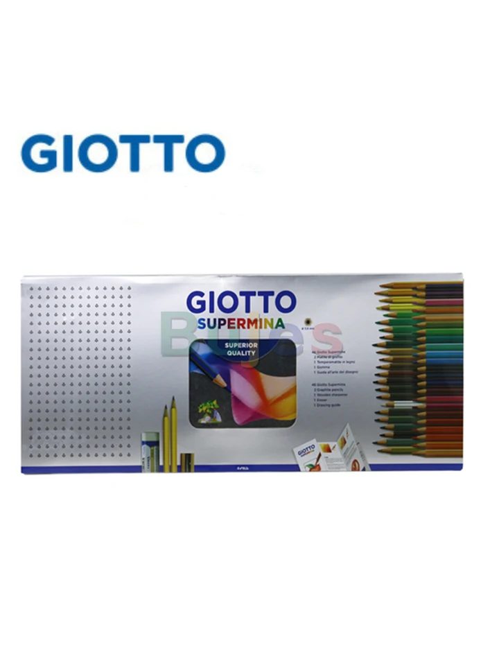 Giotto Supermina 46 Colored Pencils,Professional Art Oily Colored