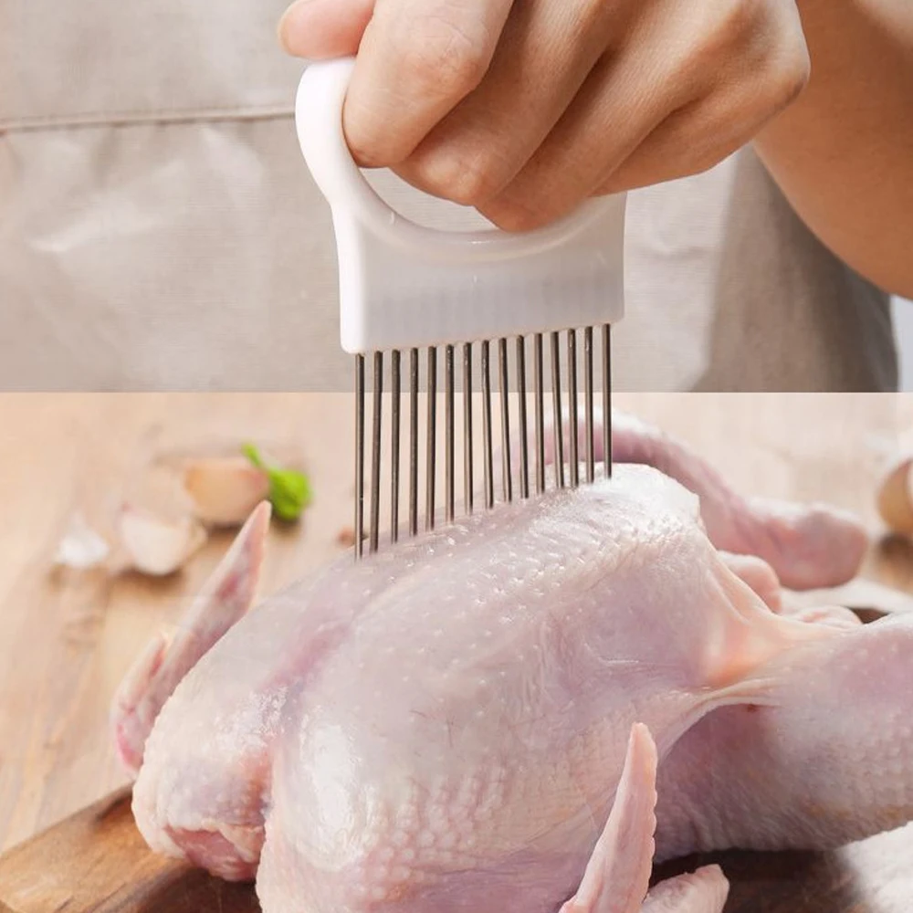 Onion Fork Vegetables Fruit Slicer Tomato Cutter Onion Needle Kitchen Accessories Tools Safe Aid Holder fruit slicer onion slicer holder onion slicer vegetable slicer vegetable cutter potato slicer apple slicer apple cutter food slicer