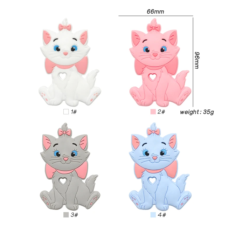 5/10pcs Silicone Disney Marie Cat Silicone Pacifier clip Molar Bead DIY Pacifier Chain Jewelry Accessories pacifier clip pacifier chain pacifier accessories teether clip teething beads teething toy tethers baby silicone accessories