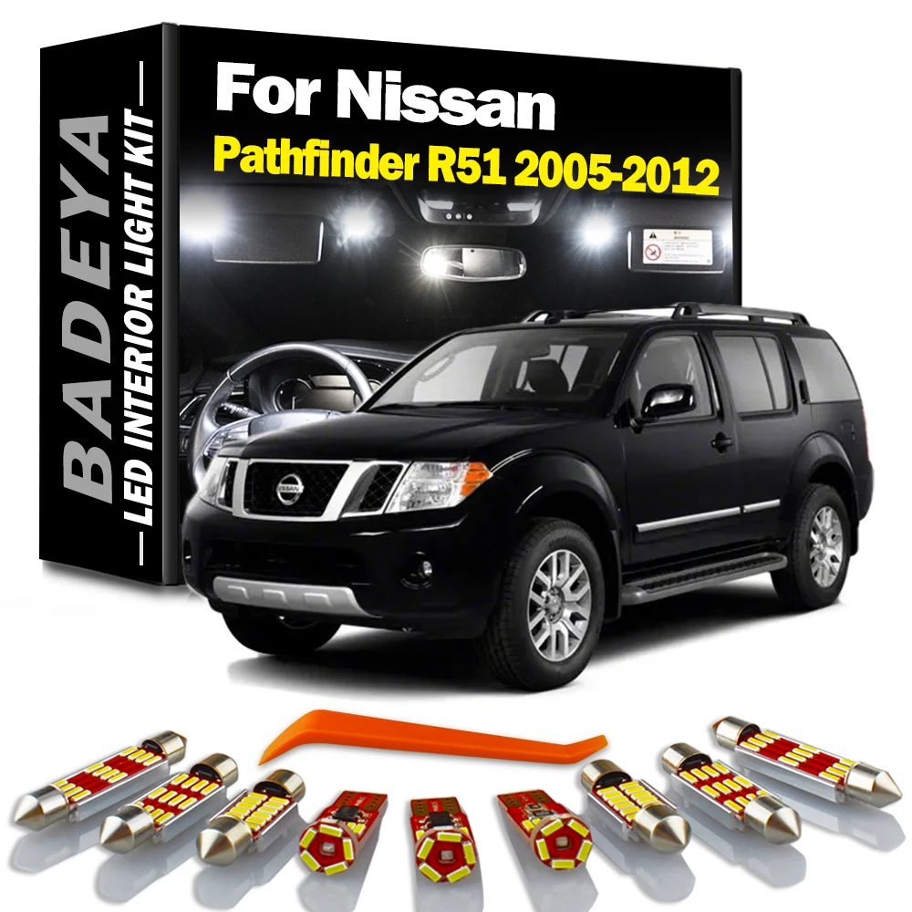 BADEYA 15Pcs For Nissan Pathfinder R51 2005-2009 2010 2011 2012 Car LED ...