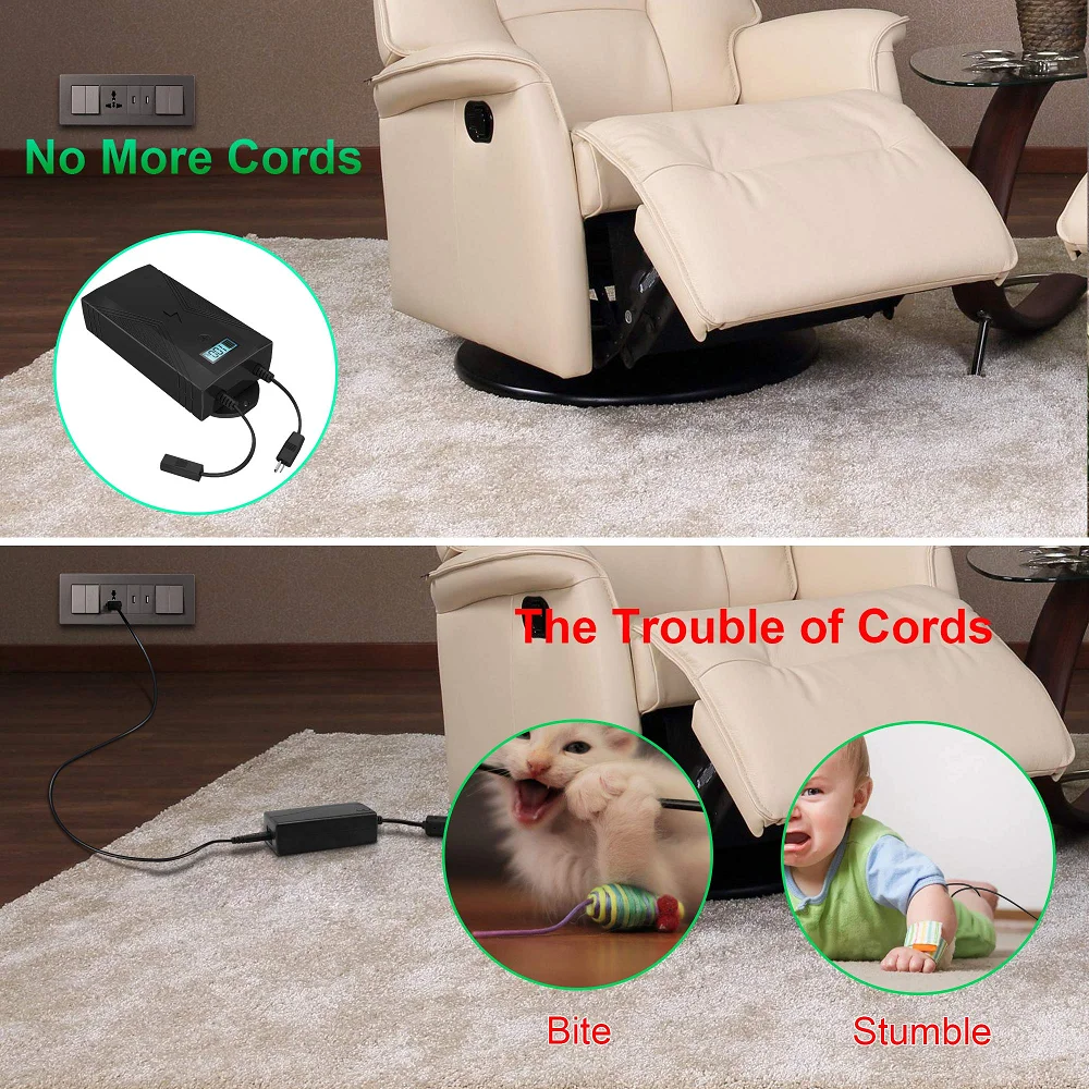 reclináveis, 29V, 24V, 2A, 2500mAh, apto para mais reclinável