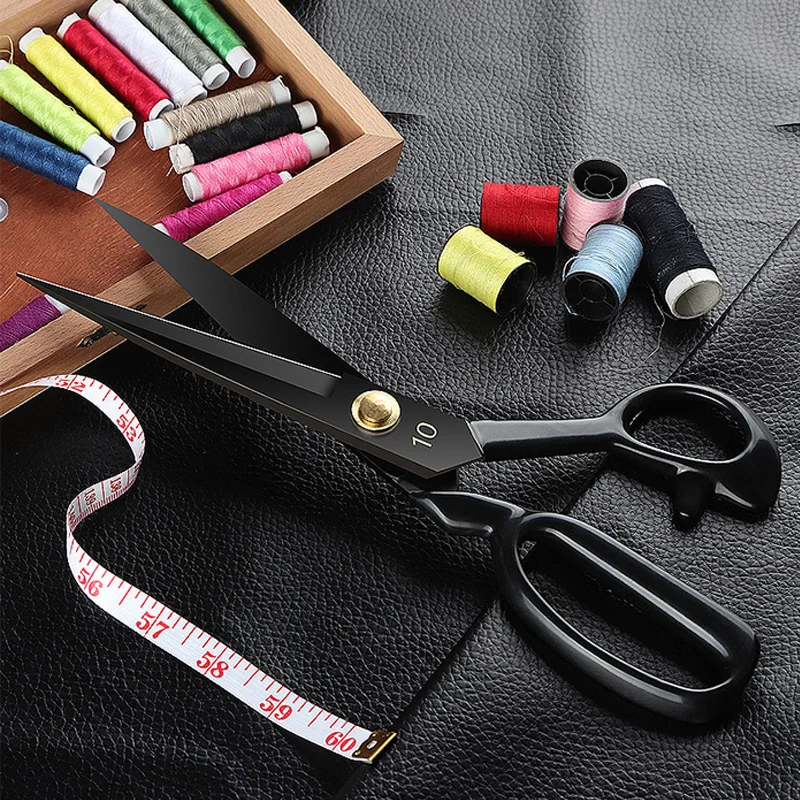 Professional Tailor Scissors Cutting Fabric Heavy Duty Scissors Leather  Cutting Industrial Sharp Sewing Shears for Home Kitchen - AliExpress