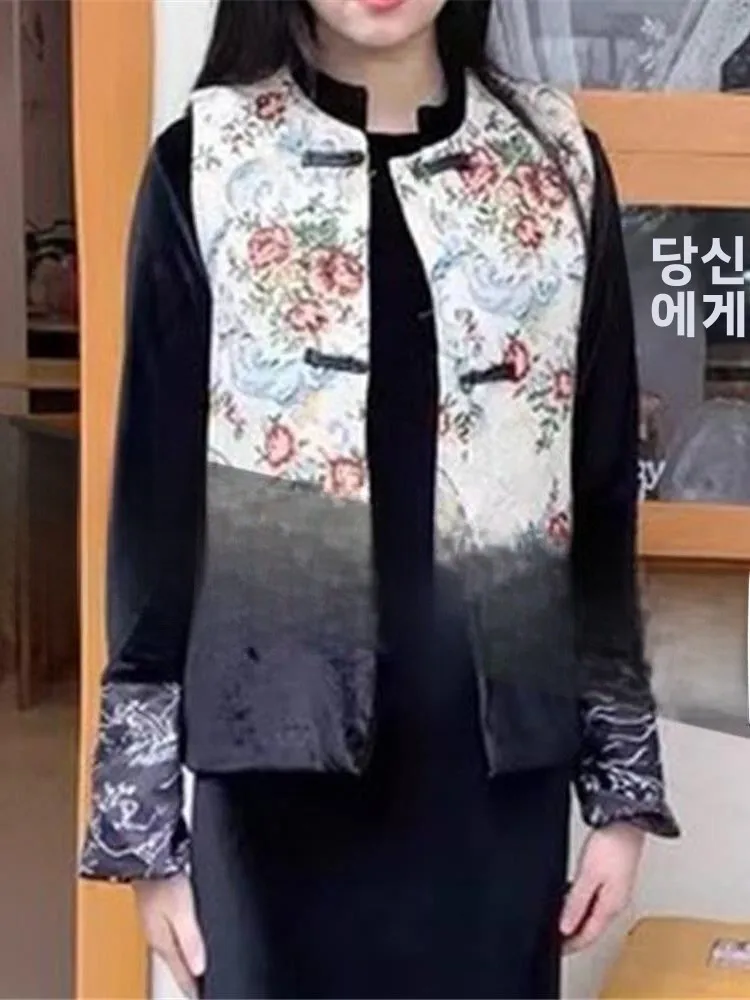 짧은 여성용 조끼 패턴 종이 G3002 중국 전통 스타일 다용도 소형 고급감 재봉 DIY 재료