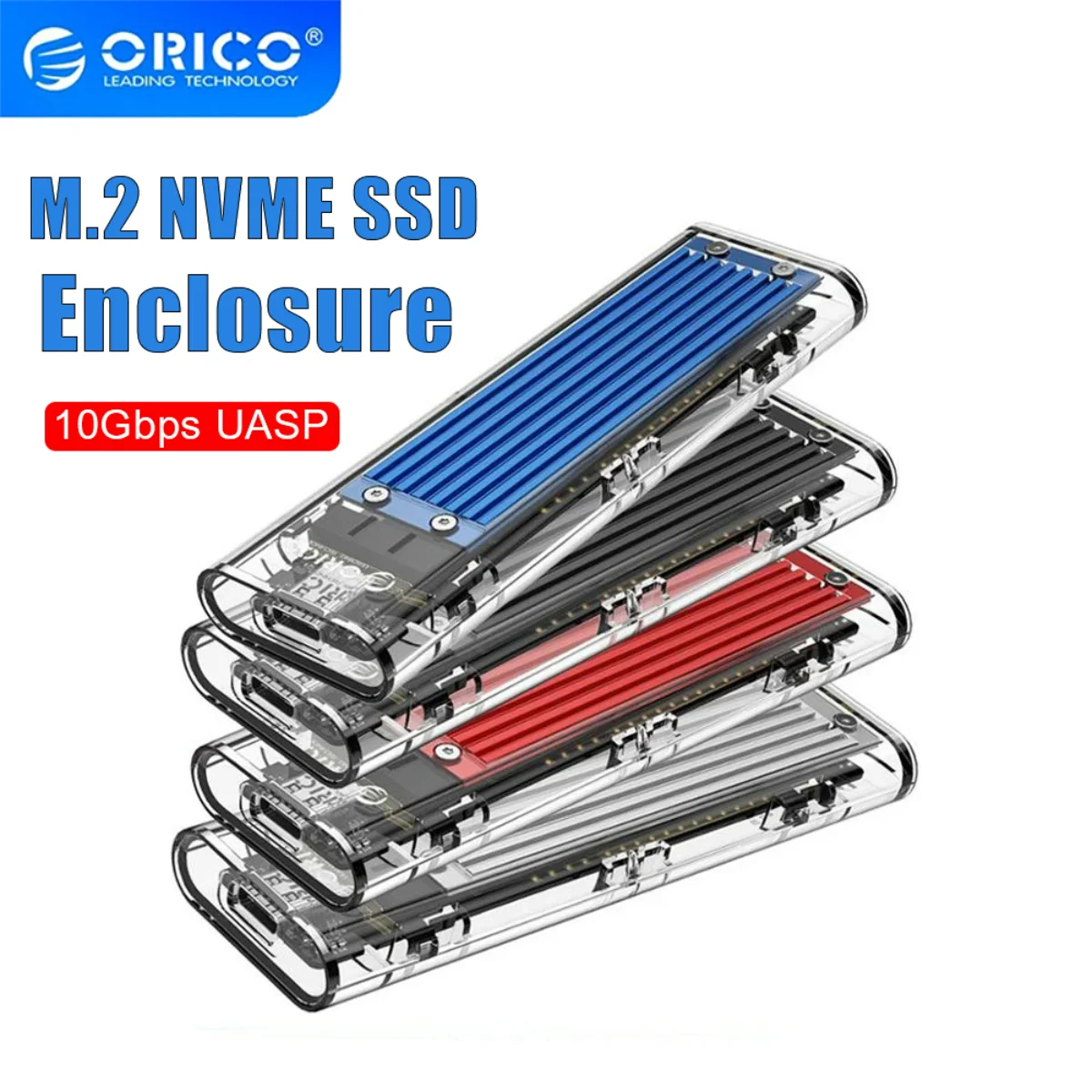 ORICO M2 SSD фонарь NVME SSD корпус M.2 на Type C прозрачный корпус для жесткого диска для NVME PCIE NGFF SATA M Key SSD диск TCM2