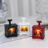 Dollhouse Miniature Fireplace Glowing Stove Model House Furniture Kitchen Living Scene Christmas Decor Toy 1