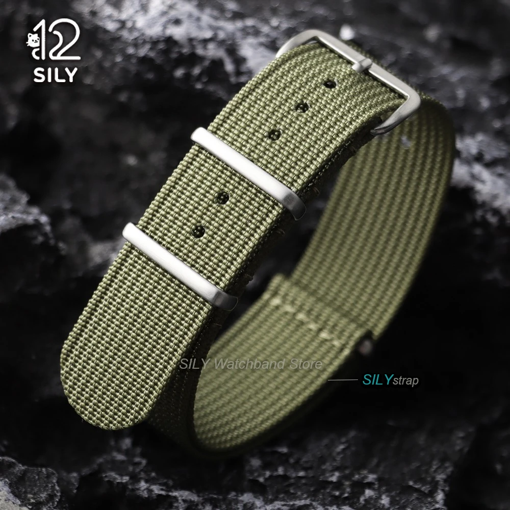 Military Nylon Watch Band - Universal Ribbed Weave Strap