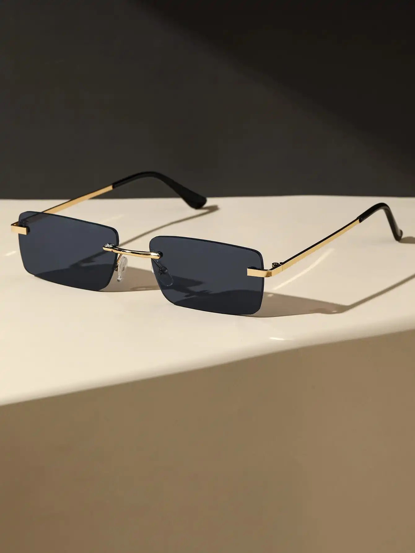 1PC Unisex Plastic Square Frame Rimless Sunglasses For Outdoor Beach Party