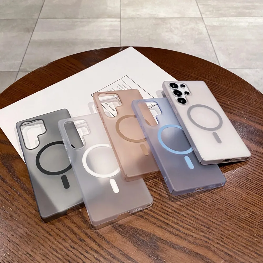 Thin Matte Clear Magnetic Phone Case Cover