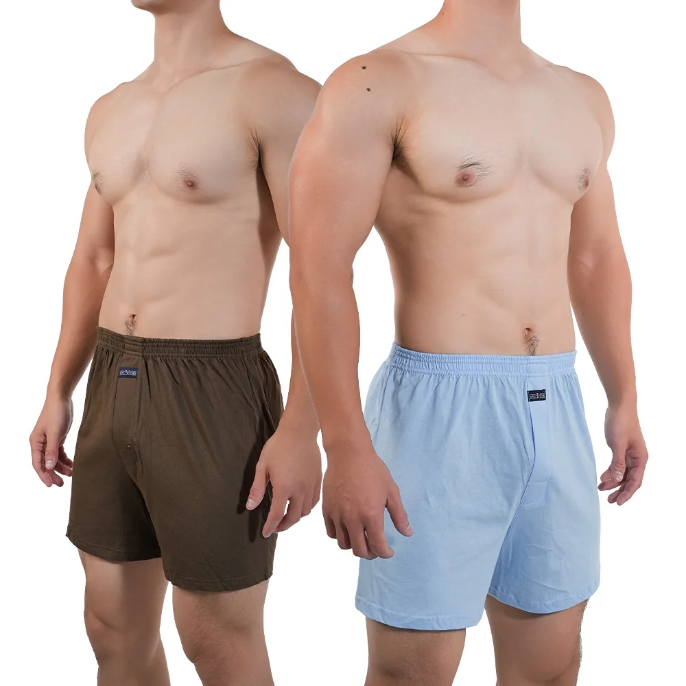 1PC Big Underpants Solid Pajama Bottoms At Home Plus Size Mens Boxer Briefs For Men High Waist Allo Pants Cotton Slacks Sleep Bottoms